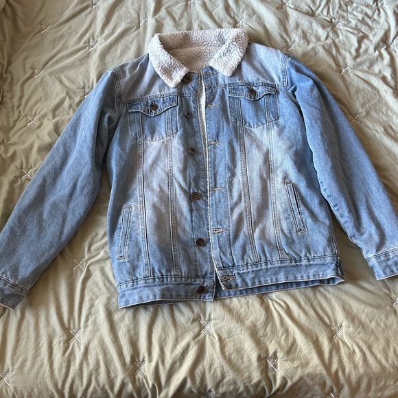 Sherpa Lining Jean Jacket - Picture 1 of 7